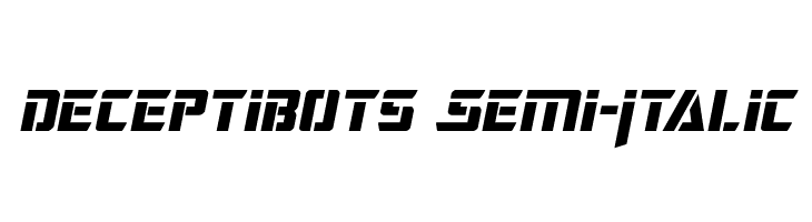Deceptibots Semi-Italic Polices