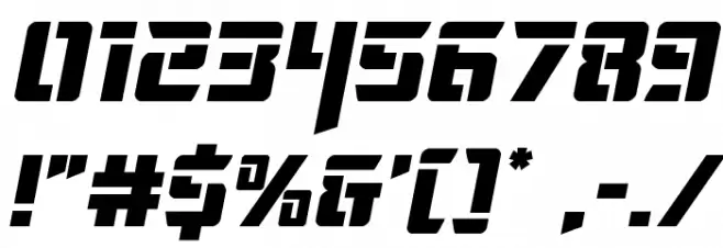 Deceptibots Semi-Italic Font OTHER CHARS