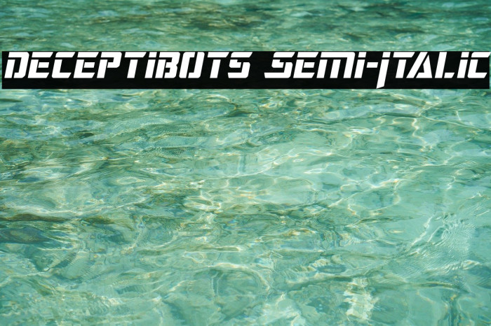 Deceptibots Semi-Italic Polices examples
