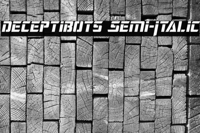 Deceptibots Semi-Italic Font examples