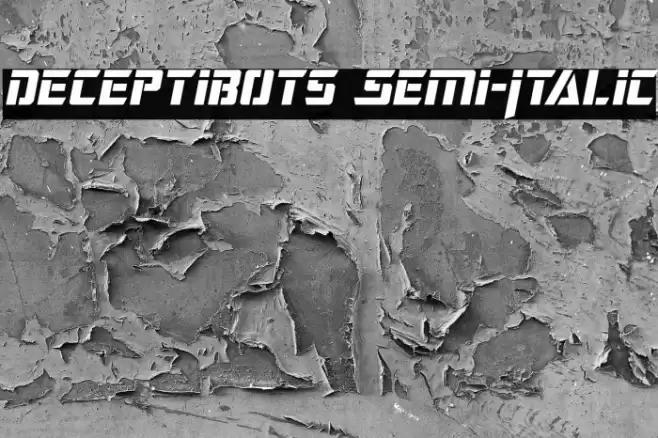 Deceptibots Semi-Italic Font examples