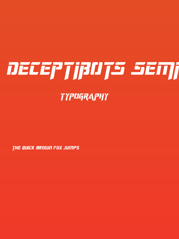 Deceptibots Semi-Italic Poster