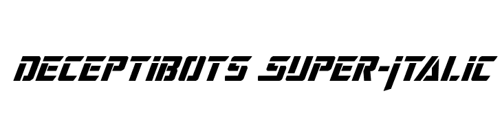 Deceptibots Super-Italic फ़ॉन्ट