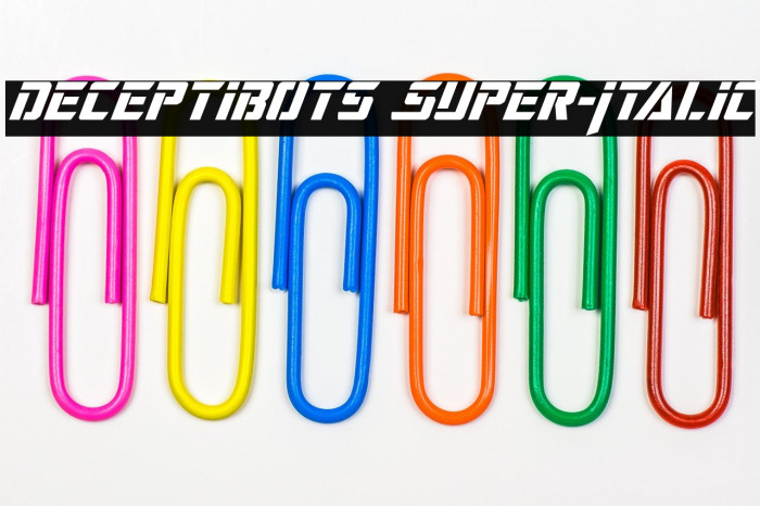 Deceptibots Super-Italic Fonte examples