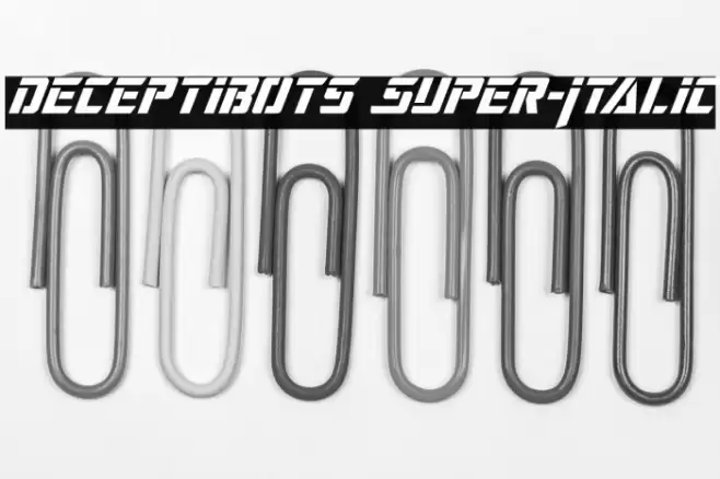 Deceptibots Super-Italic Fonte examples