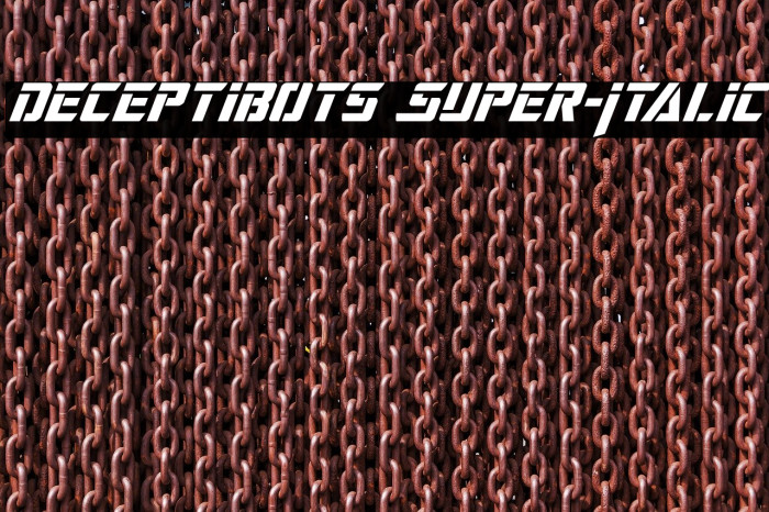 Deceptibots Super-Italic Fonte examples