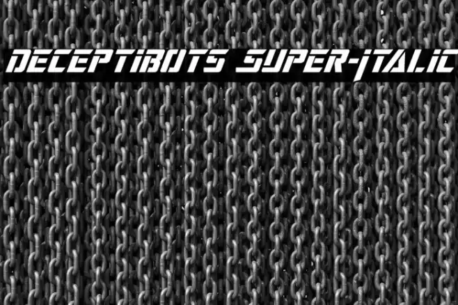 Deceptibots Super-Italic Fonte examples