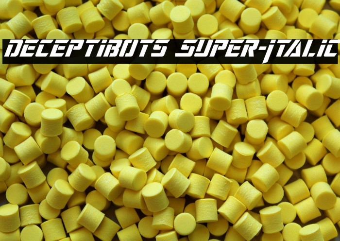 Deceptibots Super-Italic Fonte examples