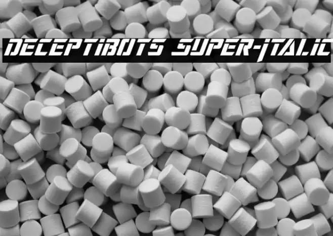 Deceptibots Super-Italic Fonte examples