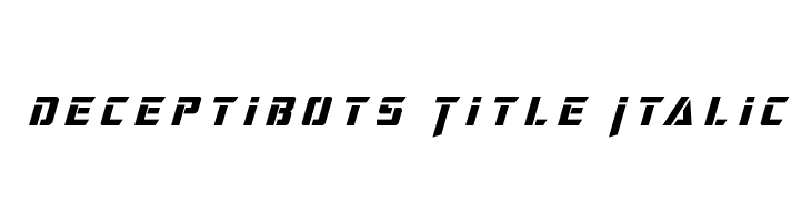 Deceptibots Title Italic  免费字体下载
