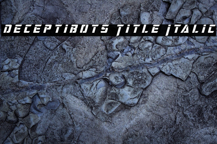 Deceptibots Title Italic Example 3