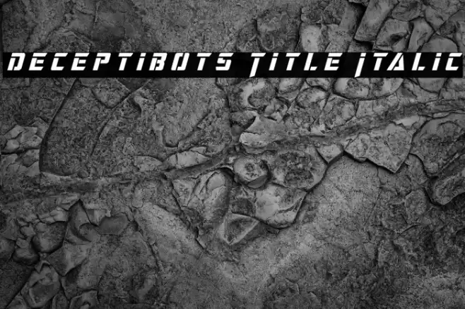 Deceptibots Title Italic Font examples