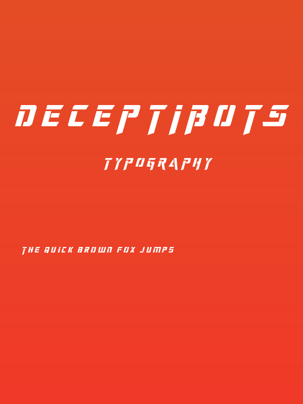 Deceptibots Title Italic Poster