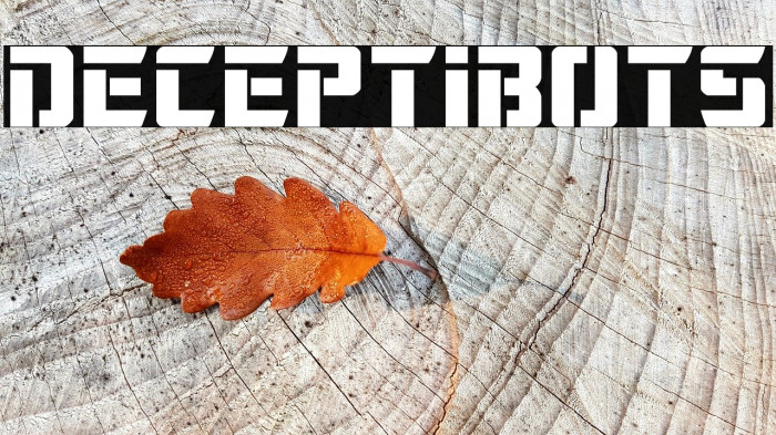 Deceptibots Font examples