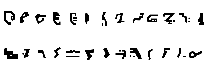 Decepticon Regular Font LOWERCASE