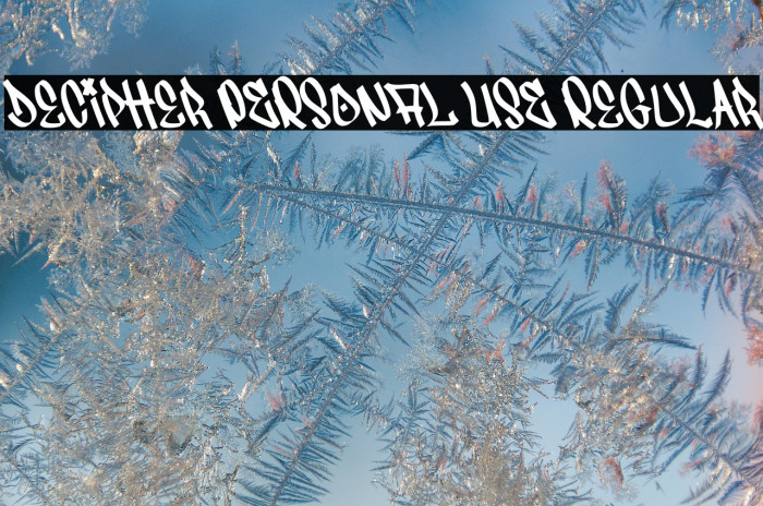 Decipher PERSONAL USE Regular Example 3