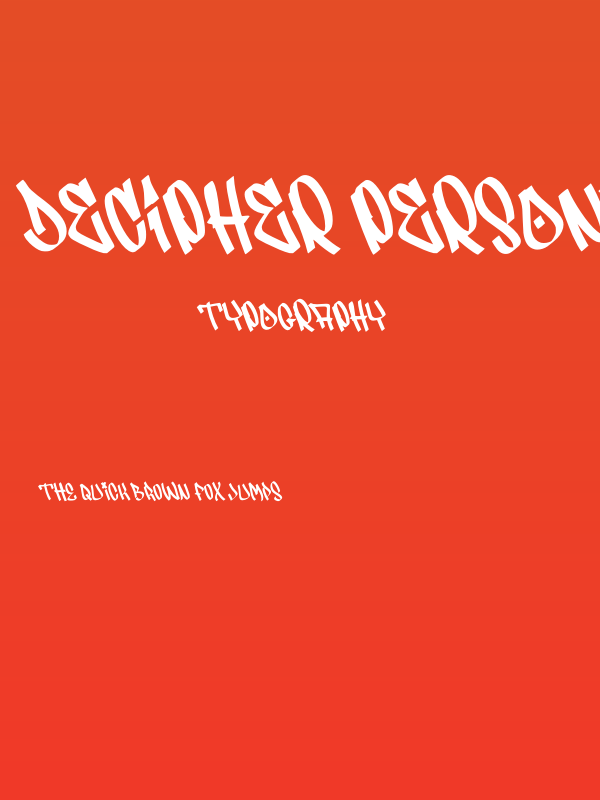 Decipher PERSONAL USE Regular Poster