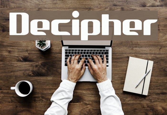 Decipher Font examples