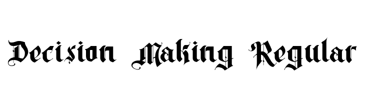 Decision Making Regular  フリーフォントのダウンロード