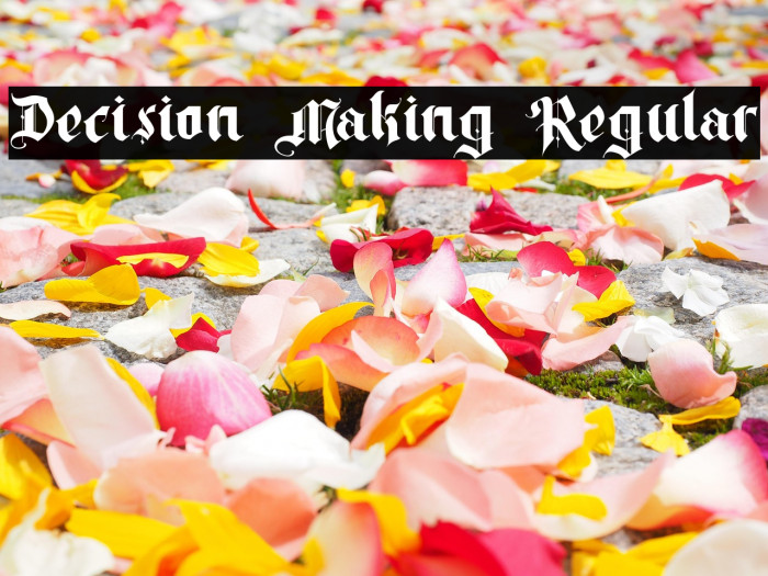 Decision Making Regular Example 1