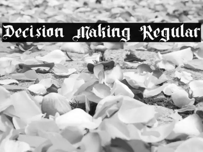 Decision Making Regular Caratteri examples