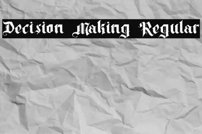 Decision Making Regular Caratteri examples