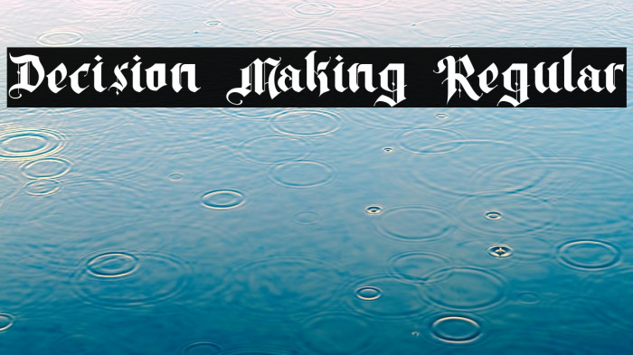 Decision Making Regular Example 3
