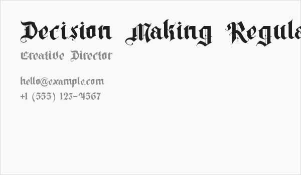 Decision Making Regular Business Card
