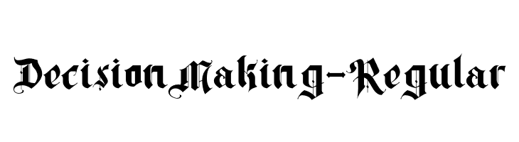 DecisionMaking-Regular  Frei Schriftart Herunterladen