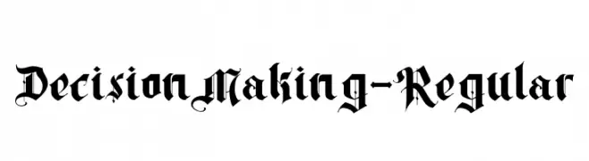 DecisionMaking-Regular  フリーフォントのダウンロード