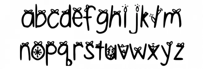 DeckTheHalls Caratteri MINUSCOLO