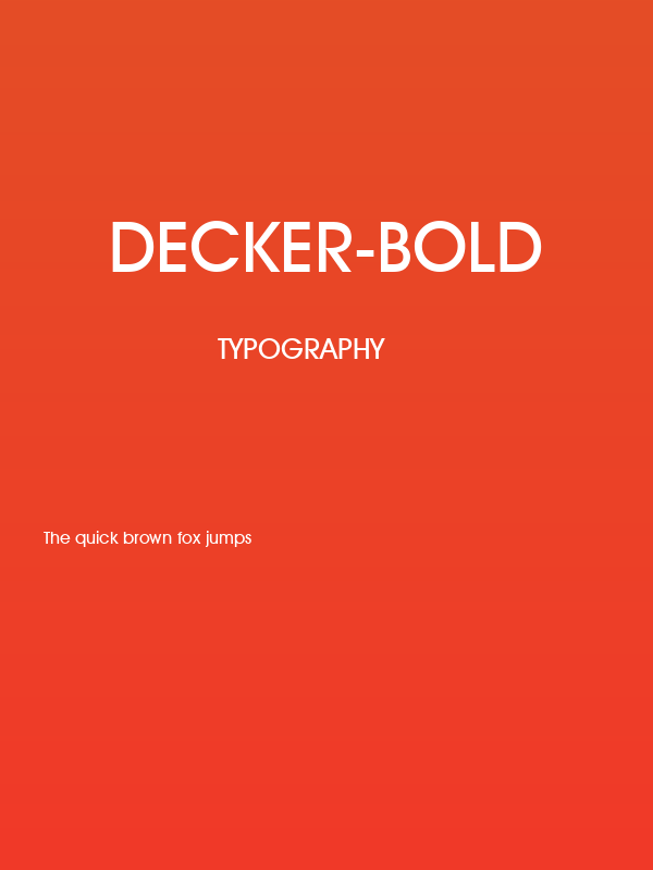 Decker-Bold Poster