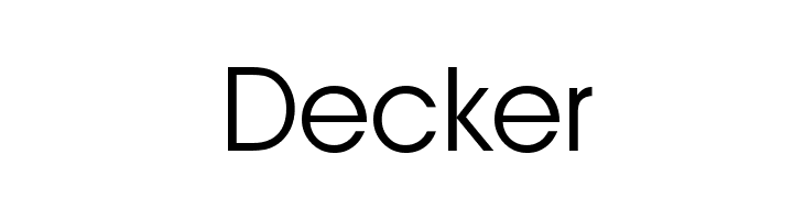 Decker Font