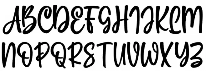 Deckled Regular Font UPPERCASE