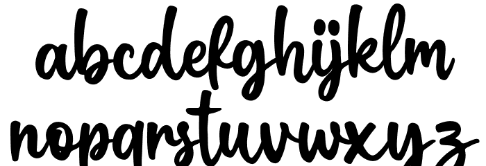 Deckled Regular Font LOWERCASE