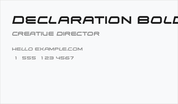 Declaration Bold Business Card