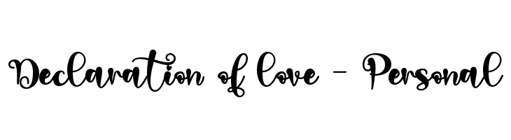Declaration of love - Personal  免费字体下载