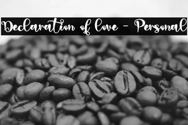 Declaration of love - Personal Example 1