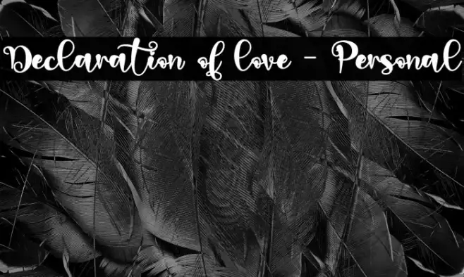 Declaration of love - Personal Example 2