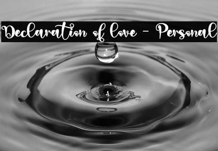 Declaration of love - Personal Example 3