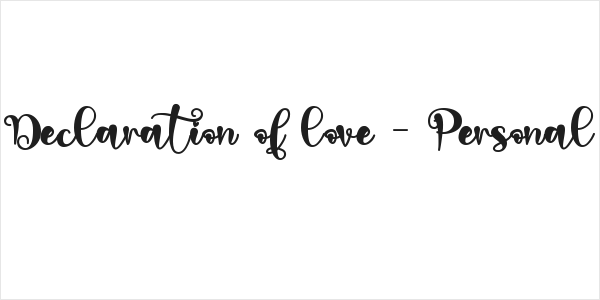 Declaration of love - Personal Logo