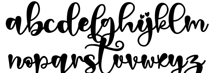 Declaration of love - Personal Font LOWERCASE
