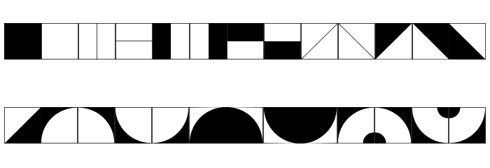 Deco Blocks Font LOWERCASE