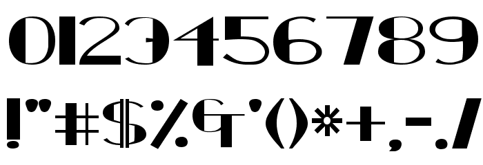 Deco Card Font OTHER CHARS