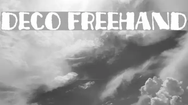 Deco Freehand Font examples