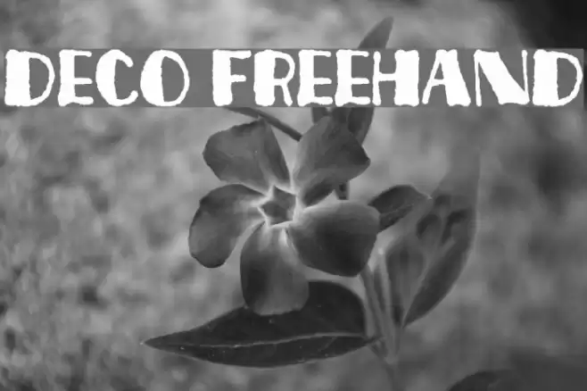 Deco Freehand Font examples