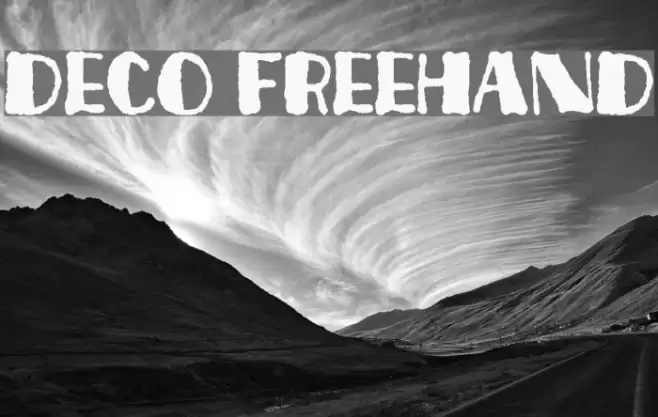 Deco Freehand Font examples
