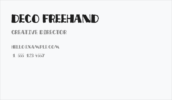 Deco Freehand Business Card