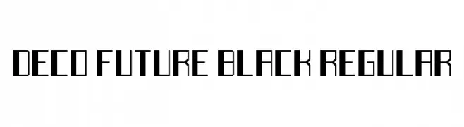 Deco Future Black Regular  フリーフォントのダウンロード