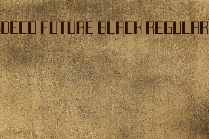 Deco Future Black Regular Font examples